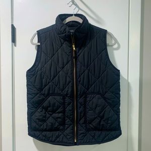 J. Crew Mercantile Black Quilted Vest